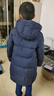 优衣库童装男童女童羽绒大衣/外套夹克保暖厚衣服473308 69 藏青色 140 实拍图