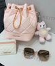 CHARLES&KEITH绗缝菱格链条水桶包双肩包包女包女友生日礼物CK2-10701506 Light Pink浅粉色 M 实拍图