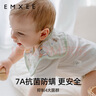 嫚熙（EMXEE）婴儿口水巾宝宝纱布围嘴纯棉薄款围兜可旋转按扣【礼盒装 3条】 梦幻乐园+绮幻花信+精灵密语 实拍图