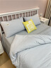 雅鹿·自由自在纯棉四件套床上用品100%全棉被套200x230cm枕套床单1.5/1.8米床4件套  天空蓝+海清 实拍图