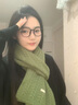 啄木鸟牛油果绿色秋冬女针织羊毛围巾百搭保暖加厚纯色学生麻花围脖礼盒 绿色 实拍图