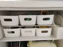 杂物置物架收纳盒桌面化妆品口红美瞳袜子储物抽屉式长条形整理筐 大号【北欧白】(3个装) 无规格 实拍图