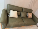 林氏家居实木沙发客厅2025新款橡木直排四人真皮沙发布艺家具木业LH122K3 【原木色+橄榄绿|真皮款】2.14m三人位 实拍图