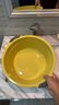 福爱家脸盆双耳加厚34洗脸盆洗菜盆塑料盆洗手洗衣盆洗脚盆泡脚盆黄色 实拍图