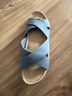硕牌亚麻家居拖鞋3306男士夏季家居厚底防滑吸汗透气大码外穿 蓝灰牛仔 42-43 实拍图