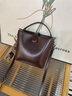 YUYULA牛皮包包女包水桶包通勤轻奢单肩斜挎包生日情人节礼物送女友老婆 实拍图