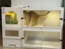 蔻丝透明猫笼子带厕所一体适合大猫家用猫别墅超大自由空间双层猫柜 实拍图