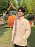 JEEP SPIRIT吉普羽绒棉服男冬季休闲面包服棉袄子加厚保暖防风棉衣女情侣外套 米白色 XL （建议125-145斤） 实拍图