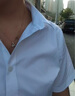 HLA海澜之家短袖衬衫夏季商务通勤纯色正装衬衣女装 实拍图