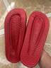 稻草人拖鞋男女居家用洗澡厚底浴室内可外穿情侣静音中国红凉拖 红44-45 实拍图