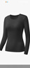 松山棉店【轻薄养肤衣】羊绒蛋白轻薄保暖内衣女士-上衣-黑色XL 实拍图