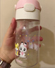 膳魔师巧虎tritan吸管杯幼儿园儿童水杯小学生开学塑料水壶420ml 粉 实拍图
