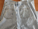 真维斯（JEANSWEST）牛仔裤女秋季高腰阔腿百搭显瘦直筒拖地裤子女浅蓝S 实拍图