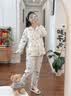 爱宝适月子服秋冬空气棉孕妇睡衣哺乳喂奶衣家居服套装小狗精灵L M466 实拍图
