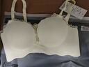 蝶蓝莎内衣女小胸上托聚拢一片式光面无痕显大少女无钢圈加厚蝴蝶结文胸 香槟色(单件) S 32/70(AB通杯厚约2.5CM) 实拍图