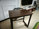 馨美凯电脑桌台式家用简易书桌办公桌简约现代工作台租房卧室学习写字桌 【单桌1.6cm厚桌面】黑架+深胡桃 长80cm*宽50cm*高74cm 实拍图