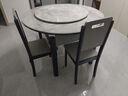 初屋 餐桌 实木岩板餐桌现代简约大理石餐桌椅组合可伸缩折叠吃饭桌子 1.20米黑灰色【12MM意大利灰】 一桌四椅 实拍图