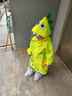 牧萌儿童雨衣男女童幼儿园小童小孩宝宝全身雨披 黄色萌趣恐龙 M 实拍图