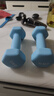 Ma fitness哑铃男士健身家用器材六角小哑铃5kg男生宿舍防锈纯铁4kg一对公斤 2KG*2只天空蓝-初级力量训练 蓝色 实拍图