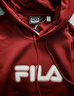 FILA 斐乐情侣款男女连帽卫衣2025冬季新款休闲宽松加绒保暖长袖上衣 【常规款】深褐酒红-WI L 175/96A/L 实拍图
