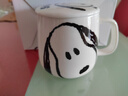 史努比（SNOOPY）陶瓷马克杯 男女创意单柄带盖办公杯情侣喝水子家用早餐牛奶咖啡杯 SNP5012-1 白色 实拍图