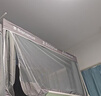 半弦月宿舍床帘上下铺五层全遮光蚊帐一体式全封闭全包围大学生四季通用 暗灰色【五面全遮光】0涂层 防蚊一体 190cm*90cm 【上铺三门加高110】 实拍图