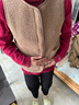 仿羊羔毛马甲背心女外搭秋冬新款洋气潮流时尚马夹外穿 浅驼色 3XL[体重90-110斤] 实拍图