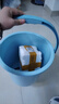 塑料水桶手提加厚洗衣桶家用多功能储水桶圆形桶宿舍洗衣桶装水桶 中号北欧蓝 实拍图