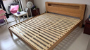 源氏木语全实木床北欧风小户型卧室家具橡木床现代简约主卧1.5m1.8m双人床 原木色高铺夜光床直靠【橡木】 1800mm*2000mm  框架结构 实拍图