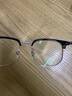 蔡司（ZEISS）镜片近视眼镜框男半框防蓝光辐射可配带散光度数眼睛女钛合金镜架 简约款 黑银 配colorein镜片1.67特薄 0-1000 实拍图