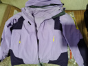 JEEP SPIRIT吉普 夹克男棉衣情侣秋冬三合一加厚两件套防风防水保暖棉服外套 552/女款紫色 3XL 实拍图