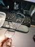 依视路（ESSILOR） 钻晶系列高清耐磨防蓝光近视超薄镜片专业配度数眼镜架男女镜框 钛+金属-全框-4004BK-黑色 镜框+依视路膜岩高清1.67现片 实拍图