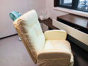 英斯迪尔（INSDEA）家用老板椅舒适久坐办公椅电脑椅可躺靠背椅书房书桌商务沙发座椅 米白-纳米皮【加厚乳胶】 钢制脚 实拍图