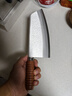 十八子作专业厨师菜刀复合钢刀具 耐滑花梨木柄名典1号万用刀F214-1 实拍图