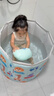 泡澡桶宝宝洗澡桶家用泡澡折叠桶便携式儿童洗澡盆浴桶游泳桶浴盆 动物王国【保温】55*40cm（建议0~8岁） 实拍图