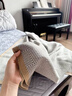 如奕（RUYI）轻奢飞机头等舱航空毛毯空调被子办公室沙发午睡披肩盖毯休闲毯子 回字纹 130*180cm 实拍图