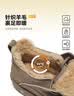 百丽户外休闲雪地靴男冬季商场款保暖东北靴8XX01DD5 卡其色 44 实拍图