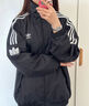 adidas休闲简约三条纹梭织立领夹克外套男装秋季阿迪达斯三叶草 深蓝(推荐选大一码)   2XL 实拍图