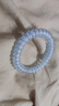 海盐蓝磨砂电话线发圈气质橡皮筋女头绳高弹力耐用无痕发绳发饰 02 透明浅蓝电话圈 实拍图