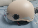 云电威3C认证电动车头盔蓝牙智能一体式特大码小头围夏季防晒摩托车电瓶车安全帽四季通用男女大小号半盔 【3C基础款】米黄四季 M码 实拍图