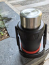 苏泊尔（SUPOR） 保温壶304不锈钢大容量户外旅行壶便携保温瓶运动车载暖水壶 夜幕黑3L 实拍图