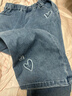 巴拉巴拉童装儿童牛仔裤女童时髦洋气喇叭裤秋季长裤百搭舒适裤子 牛仔中蓝88201 120 实拍图