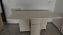 全友家居 奶油风多功能餐边柜一体靠墙小户型家用折叠餐桌组合 实拍图