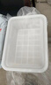 固乡 加厚（洗菜篮）蔬菜彩色塑料篮子配货框子长方形周转框大号收纳筐白色5号筐 406*312*118mm 2个装 实拍图