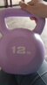 朗威壶铃哑铃女士健身家用器材男士竞技浸塑亚玲球提壶哑铃5-20磅健身 5.4kg =12LB/淡紫色入门男女士 实拍图