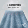 三利浴巾7A抗菌100%纯棉不易掉毛加厚男士女生洗澡专用吸水大浴巾蓝 实拍图