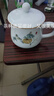 陶沁泉陶瓷杯茶杯水杯杯子带盖景德镇办公杯骨瓷茶具山水中式仿古复古 实拍图
