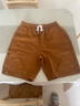 【安德玛制造商】休闲短裤男女款户外速干沙滩裤纯色夏跑步运动裤 焦糖色 2XL 实拍图