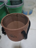 牧高笛（MOBIGARDEN）可折叠圆形水桶 户外露营便携野餐储水桶10L NX21674001 栗棕色 实拍图