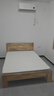 沃尔福 【现货闪发】床 橡胶木实木床简约单人床卧室家具北欧主卧双人床 原木色+10cm乳胶床垫 1500mm*2000mm 实拍图